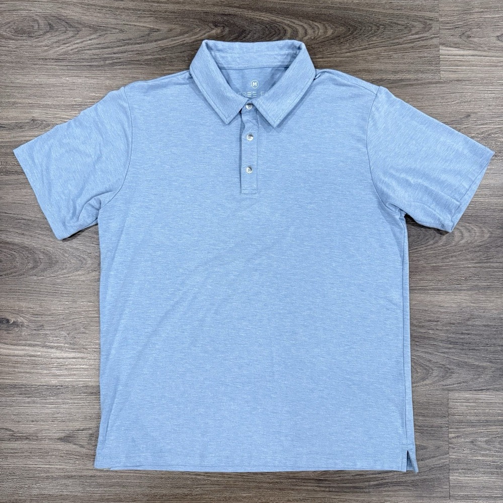 Free Fly Pullover Mens Medium Bamboo Viscose Polo Blue Fishing USA Golf - Picture 2 of 8